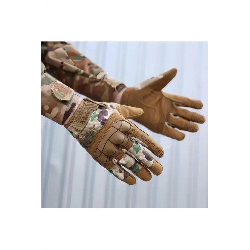 Astüm Erkek Destekli Uzun Eldiven Multicam