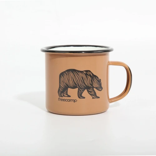 FreeCamp Campers Emaye Mug 350ml-BEJ