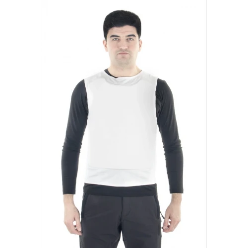 Astüm Gizli Çelik Yelek Tam Boy-Kalın Askılı Seviye 3A Beyaz