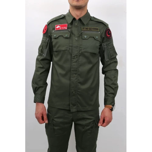 Astüm Haki Outdoor Tactical F-16 Askeri Takım
