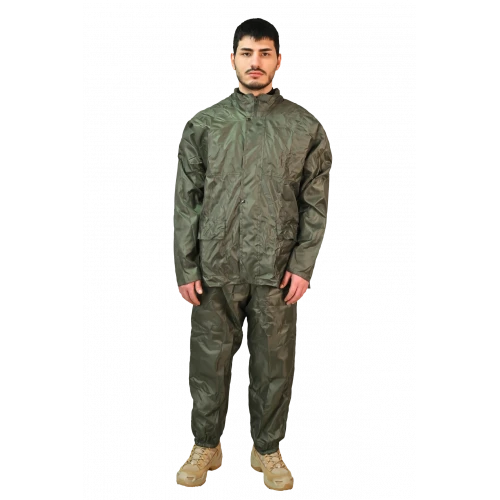 Haki Renk Su Geçirmez Yağmurluk Takımı – Alt Üst Koruma