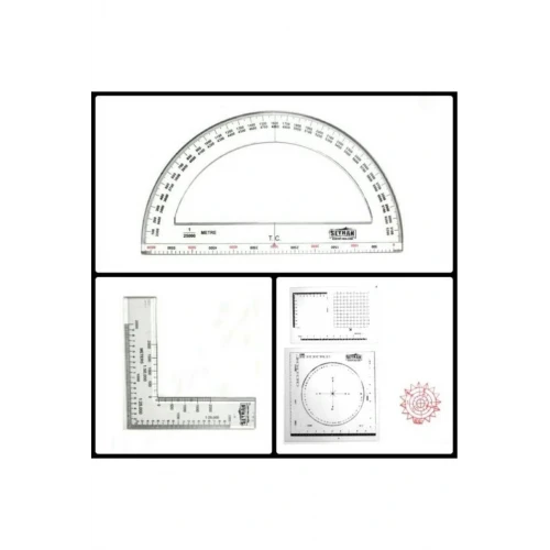 Astüm Harita Ölçüm Cetvel Seti -Askeri Minkale Seti