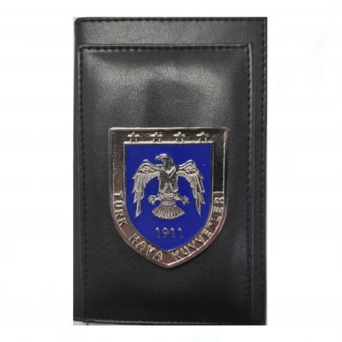Astüm Hava Kuvvetleri Kalemlikli Not Defteri Cüzdan (Metal Rozet)