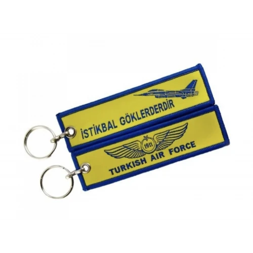 Astüm Hava Kuvvetleri Sarı Lacivert Anahtarlık