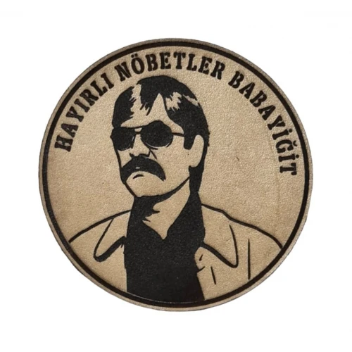 HAYIRLI NÖBETLER BABAYİĞİT Deri PEÇ - Arma - Askeri Patch