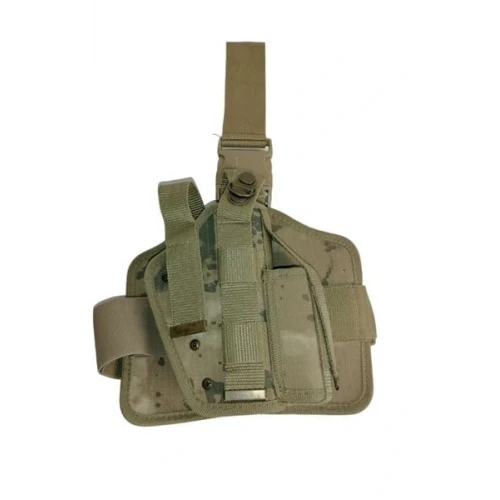 Astüm Jandarma Kamuflaj Çift Şarjörlü Bacak Tabanca Kılıfı