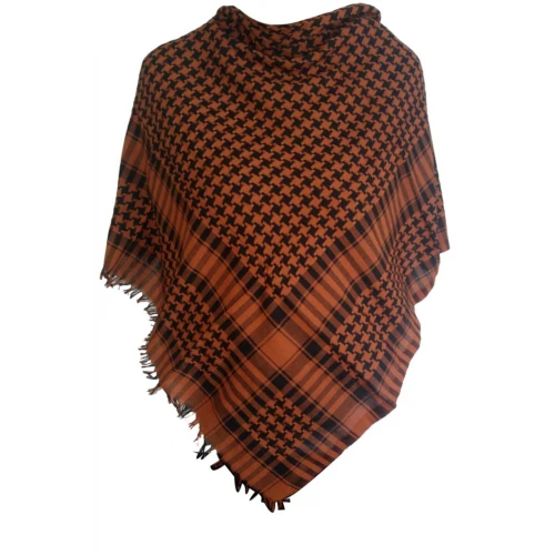 Astüm Kiremit Siyah Etnik Puşi Askeri Puşi Şal