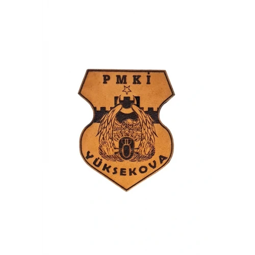 Astüm METİ PMKİ YÜKSEKOVA Deri PEÇ - Arma - Leather Patch