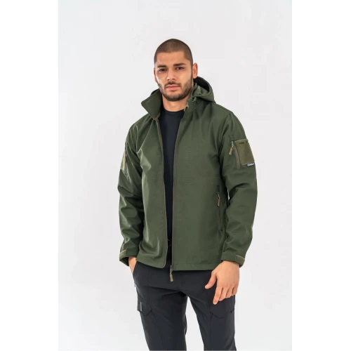 Astüm Outdoor Taktik Su Ve Rüzgâr Geçirmez Softshell Mont Haki - 305c
