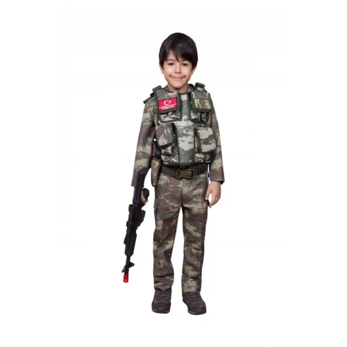 Astüm Özeltim Bordo Bereli Asker Çocuk Kıyafeti Operasyonel