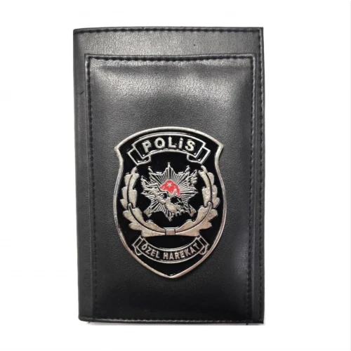 Astüm Polis Özel Harekat Kalemlikli Not Defteri Cüzdan (Metal Rozet)