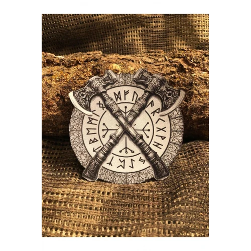 Runic CrossAxe Patch/Peç/Arma (9cm) Özel Tasarım Peç