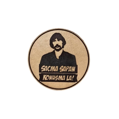 Saçma Sapan Konuşma La - Deri Peç - Arma - Askeri Patch