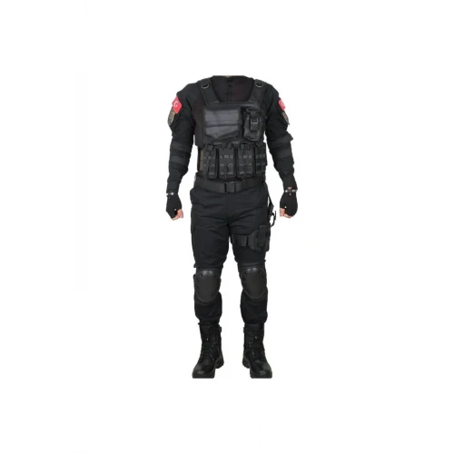 Astüm Siyah Askeri Kamuflaj Airsoft Askeri Takım