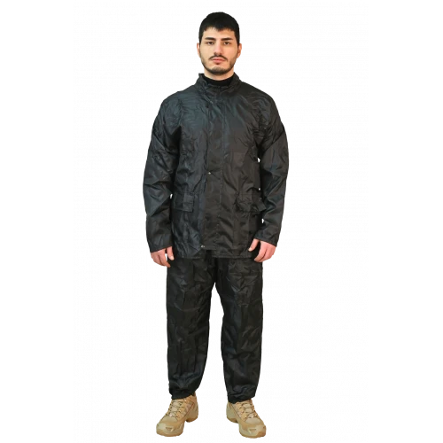 Siyah Renk Su Geçirmez Yağmurluk Takımı – Alt Üst Koruma