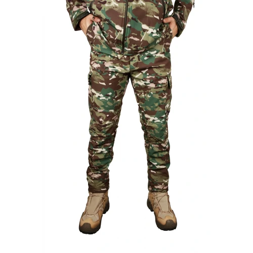 Astüm Softshell Pantolon (Kamuflaj) Su ve Rüzgar Geçirmez İçi Polarlı