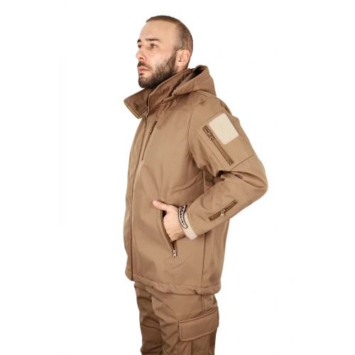 Astüm Softshell Tactical Su ve Hava Geçirmez Mont Bej