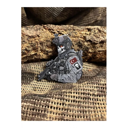 Soldier Bone Patch/Peç/Arma (8,5 x 7,5cm) Özel Tasarım Peç