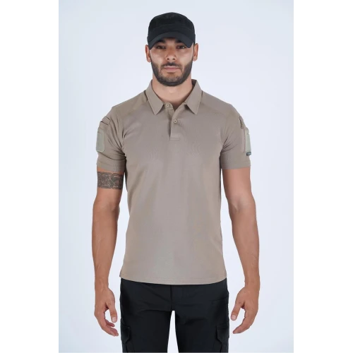 Astüm Tactical Tshirt Kısa Kol Bej Polo Yaka Combat Tactical 802