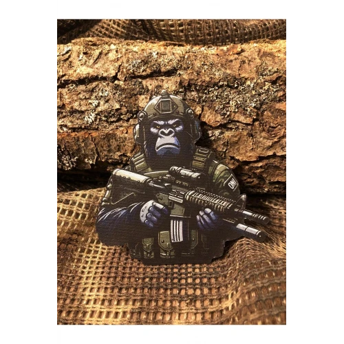 Tactical Gorilla Patch/Peç/Arma (8,3 x 8cm) Özel Tasarım Peç