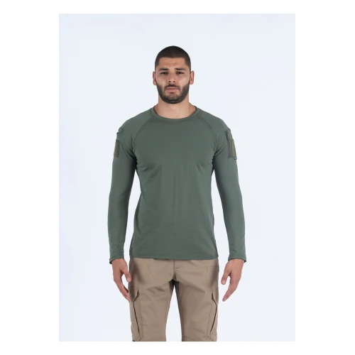 Astüm Taktik T-shirt Uzun Kol 801 Pike, Haki
