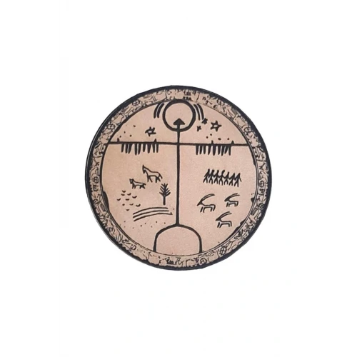 Astüm TENGRİ Gök Tanrı - Deri Peç - Arma - Türk Mitolojisi - Leather Patch