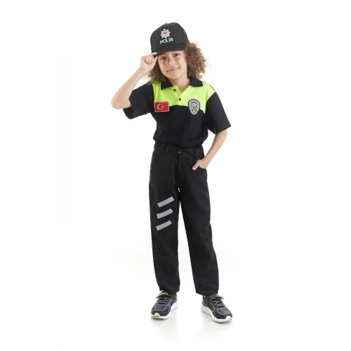Astüm Unisex Çocuk Trafik Polisi Kıyafet Seti