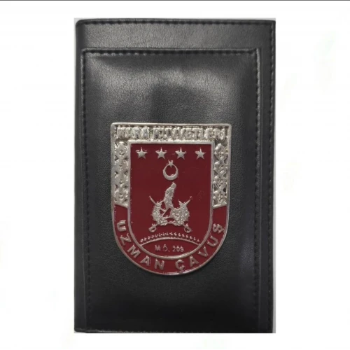 Astüm Uzman Çavuş Kalemlikli Not Defteri Cüzdan (Metal Rozet)