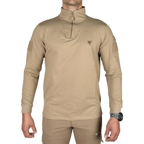 Astüm Wolftrap Iraz Balıkçı Yaka Uzun Kollu Taktik T-Shirt Bej