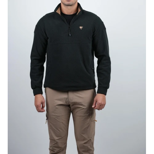 Astüm Wolftrap Tactical Yalaz Balıkçı Yaka Siyah Taktik Polar Kazak