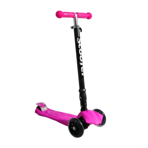 Xslide Işıklı Tekerlekli Scooter-PEMBE