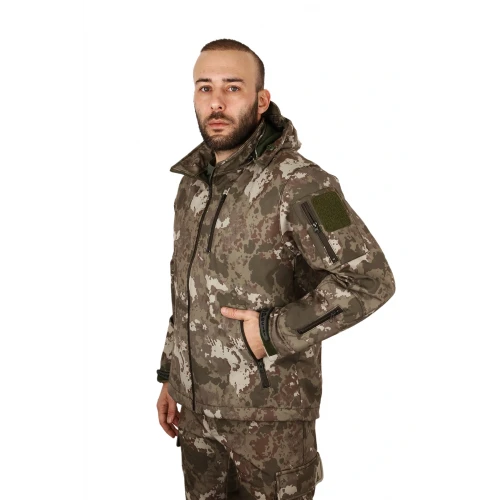 Astüm Yeni Tsk Kamuflaj Softshell Mont