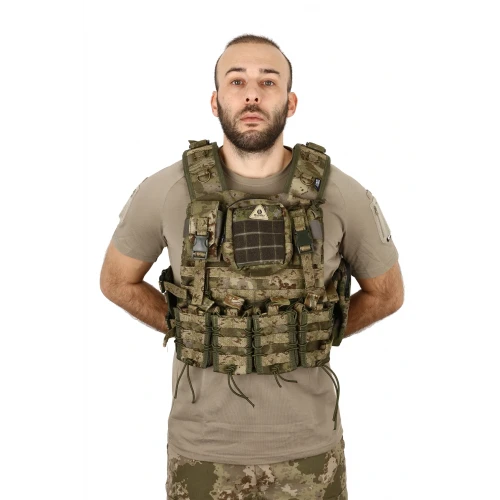 Astüm Yeni Tsk Komando 4 Cepli ve Yan Çantalı Cordura Fırtına Hücum Yeleği