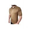 Astüm Polo Yaka 2 Cepli Kısa Kollu Taktik T-Shirt Koyu Bej