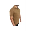 Astüm Polo Yaka 2 Cepli Kısa Kollu Taktik T-Shirt Koyu Bej
