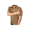 Astüm Polo Yaka 2 Cepli Kısa Kollu Taktik T-Shirt Koyu Bej