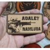 ADALET NAMLUDA Deri PEÇ - Arma - Askeri Patch