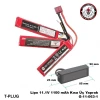 G&G Lipo Pil  11.1V 1100 mAh Kısa Üç Yaprak T-Plug G-11-063-1