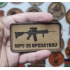 Astüm MPT 55 OPERATÖRÜ -Dikdörtgen Deri Peç - Arma - 2 Wolf Leather Patch