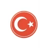 Astüm Plastik Pathç 3d Yuvarlak Türk Bayrağı Arması
