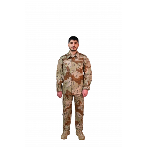 6 Renk Çöl Kamuflaj Desenli Taktik Takım