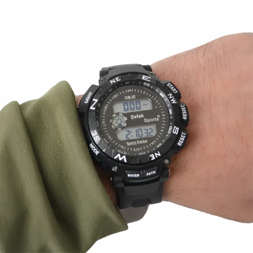 Astüm Su Geçirmez Asker Şafak Sayarlı Saat