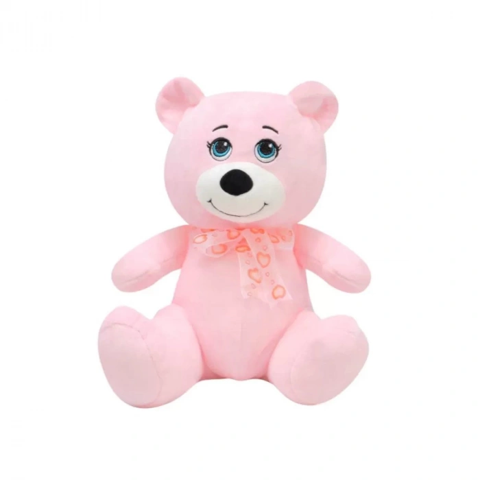 1022P Göbekli Ayı 28 cm Pembe -Selay Oyuncak
