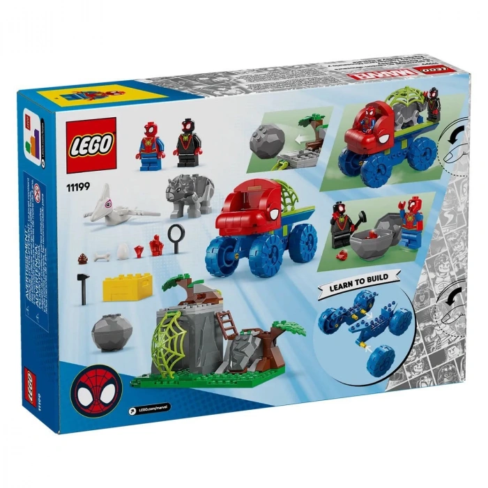 11199 Lego Marvel Spidey-Spidey Ekibi Dinozor Kamyonlu Kurtarma 136 parça +4 yaş
