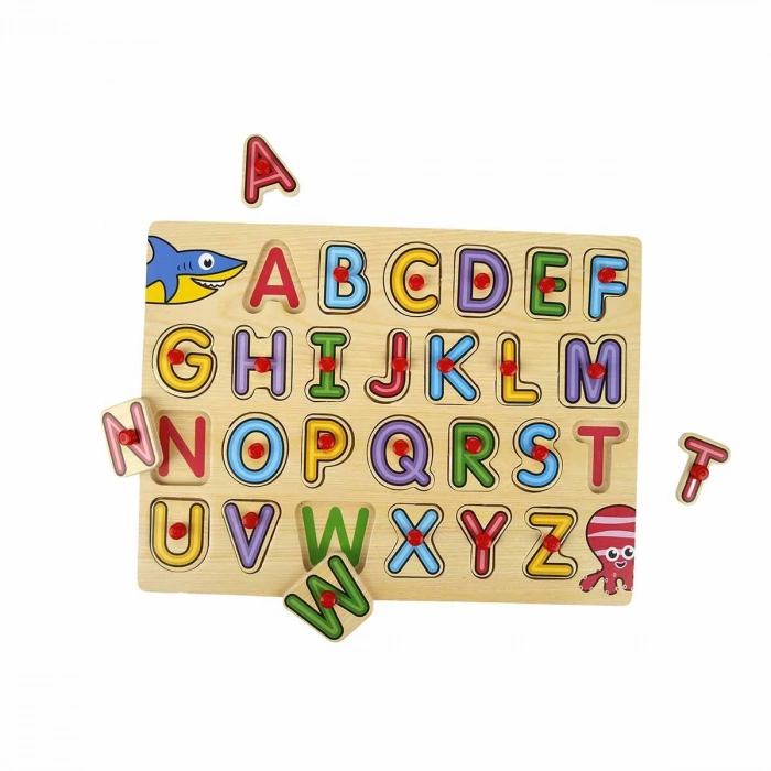 130443 Ahşap Raptiyeli Bultak Alfabe