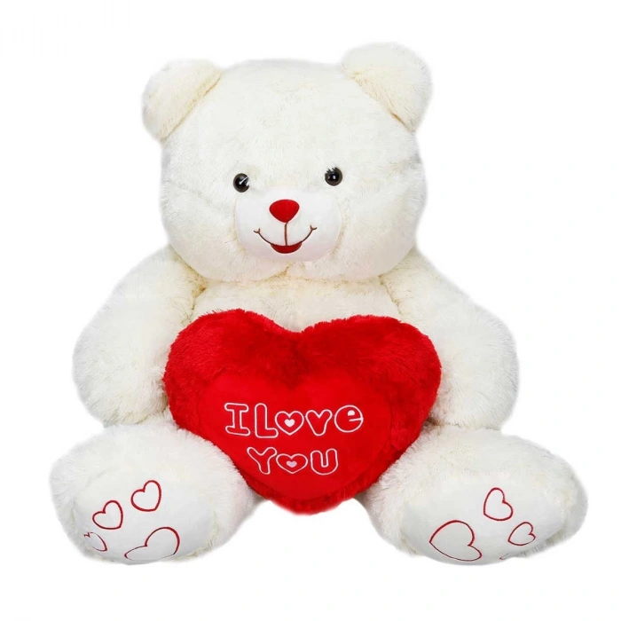 1516 Oturan Kalpli Peluş Ayı 70 cm -Sunman