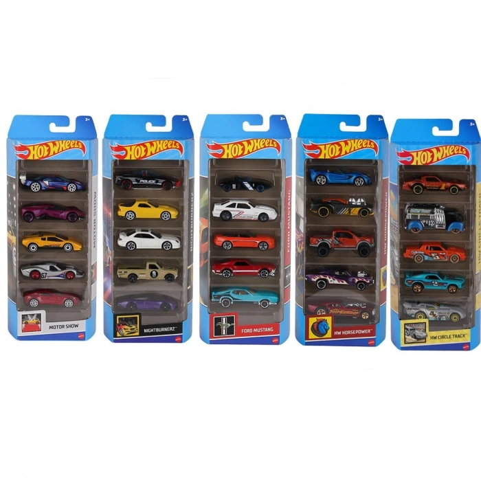 1806 Kampanya - Hot Wheels Beşli Araba Seti - ERKOL özel kampanya fiyatı