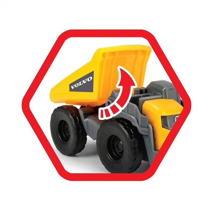 203725005 Dickie Toys, Volvo Yükleyici Kepçe ve Volvo Damperli Kamyon