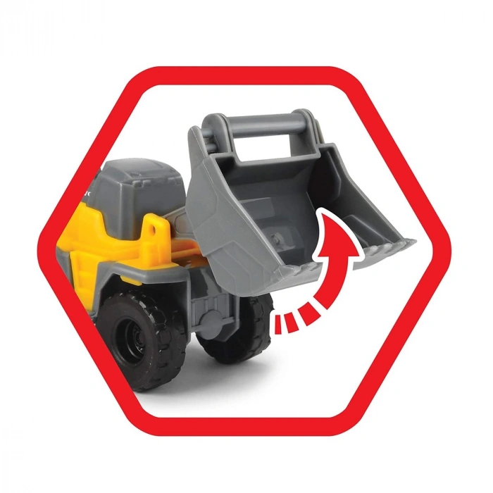 203725005 Dickie Toys, Volvo Yükleyici Kepçe ve Volvo Damperli Kamyon