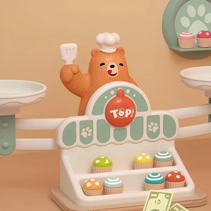 3905 SUN-Ahşap Manyetik Terazi Alışveriş Oyunu